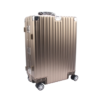 五金优选 镁铝合金拉杆箱（香槟色20寸）行李箱登机箱