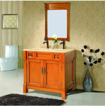 卫生间洗手台橡木浴室柜镜柜吊柜 建材卫浴柜洗手盆组合柜定做